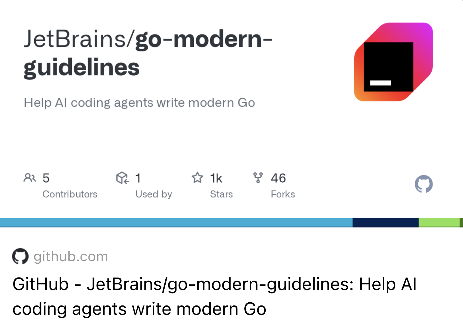 JetBrains go-modern-guidelines：Help AI coding agents write modern Go